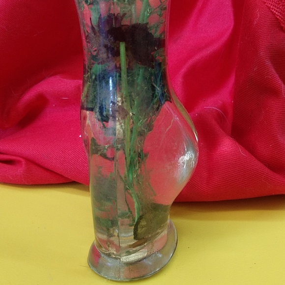 👩‍❤️‍👩Vintage Lady 👩‍❤️‍👩Glass Bottle With Flowers Inside - Picture 8 of 8
